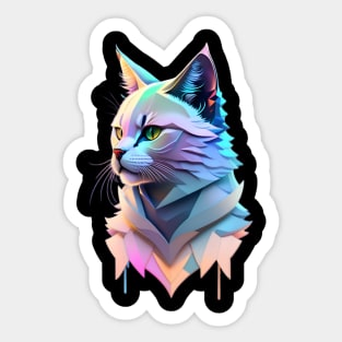 Meow-saic Masterpieces cat Art for Cat Lovers Sticker